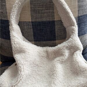 American Eagle Outfitters White Sherpa Shoulder Bag